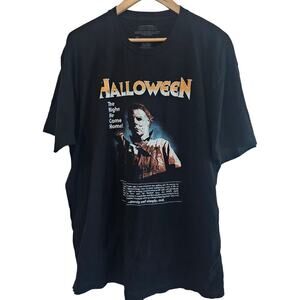 Halloween Michael Myers T-Shirt Mens 2X Black Horror Scary Movie Grunge Skater